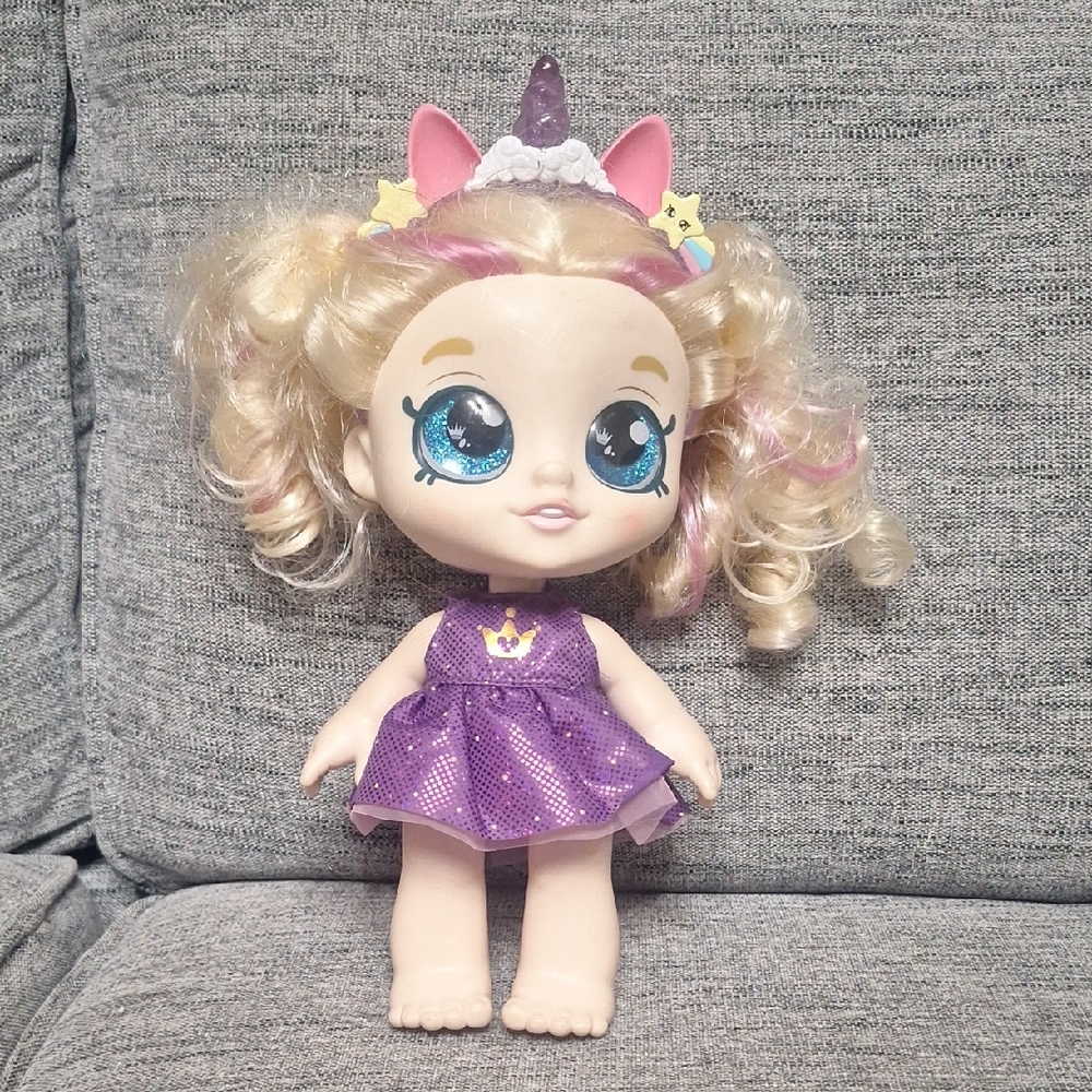 Unicorn Princess Purple Dress Doll with Sparkle Eyes